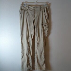 Duluth Trading Dry On The Fly Convertible Pants 10 X 33 Beige Khaki 56958 Hiking